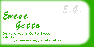 emese getto business card